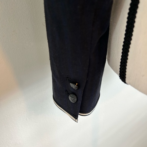 NWT Scotch & Soda Cotton Navy Blue Blazer with Military Braid Trim SZ XS - Picture 5 of 11